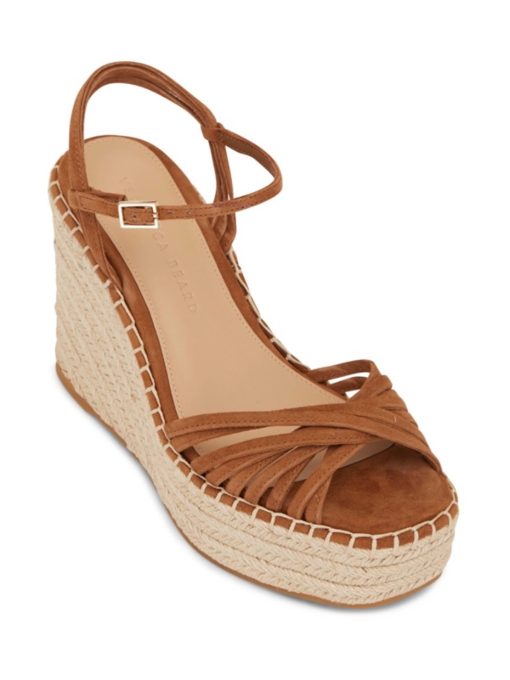 Veronica Beard Ravina Suede Wedge in Hazelwood